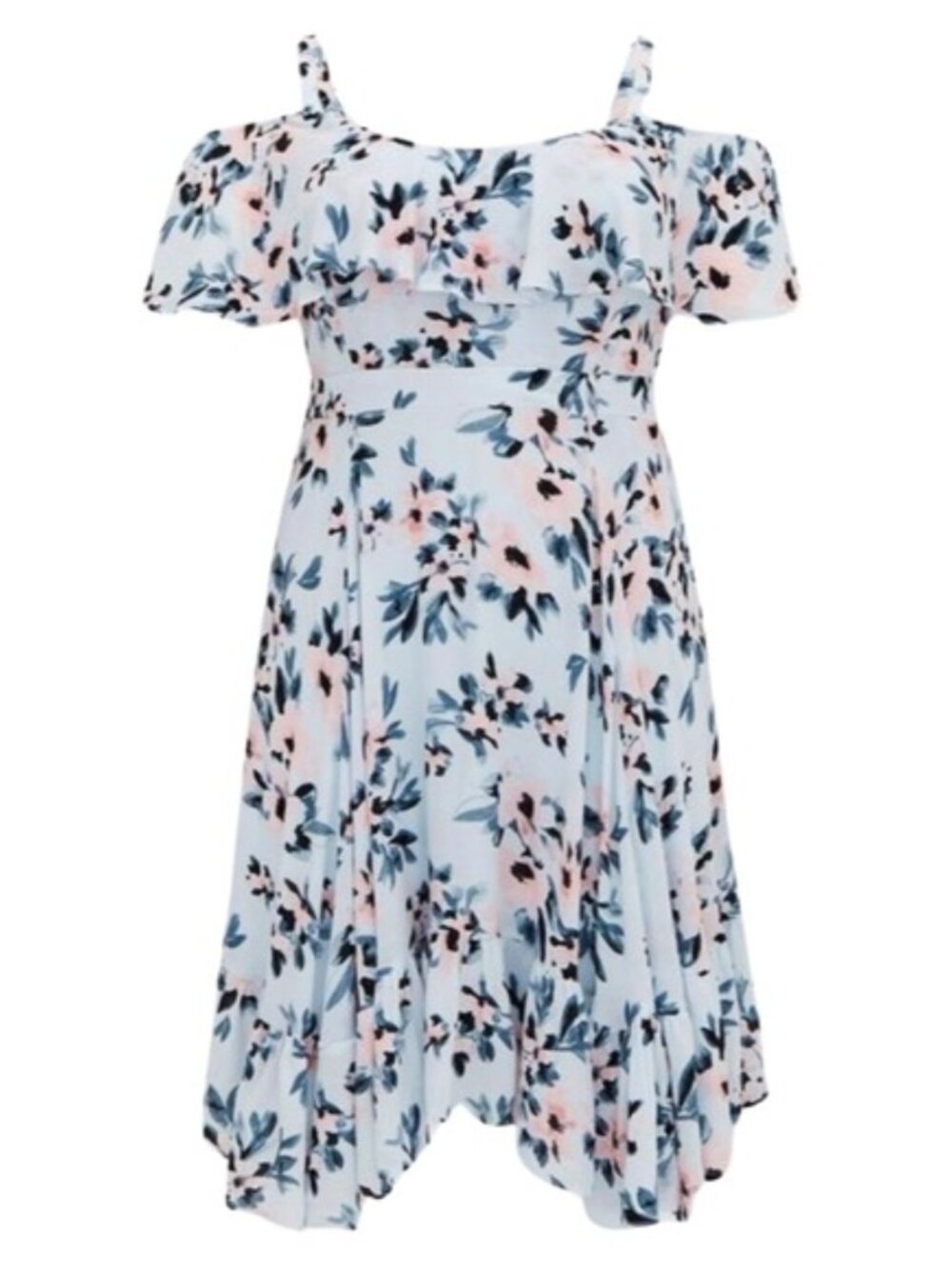 Floral Cold Shoulder Midi Dress